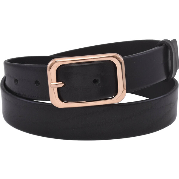 Mercucio Kožený dámsky opasok 721-30-41 čierny pracka Zina Gold 64507537