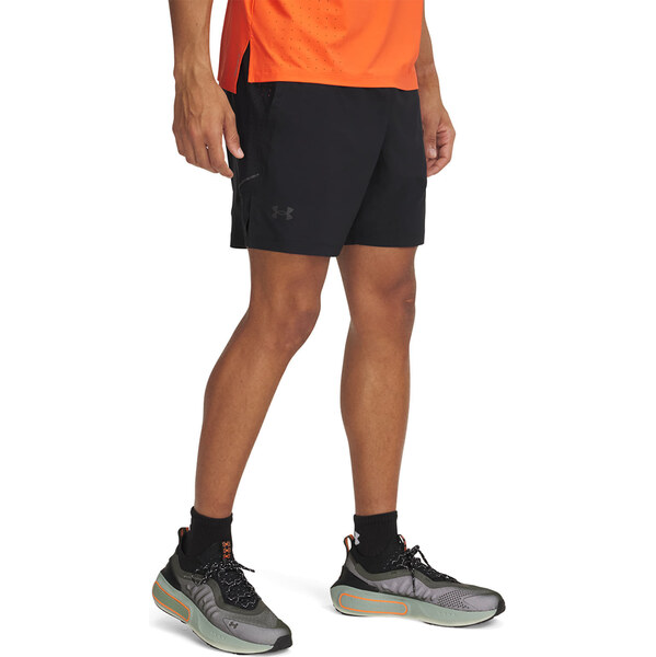 Šortky Under Armour LAUNCH PRO 2n1 7 SHORTS Black/ Fire/ Reflective S 63335372