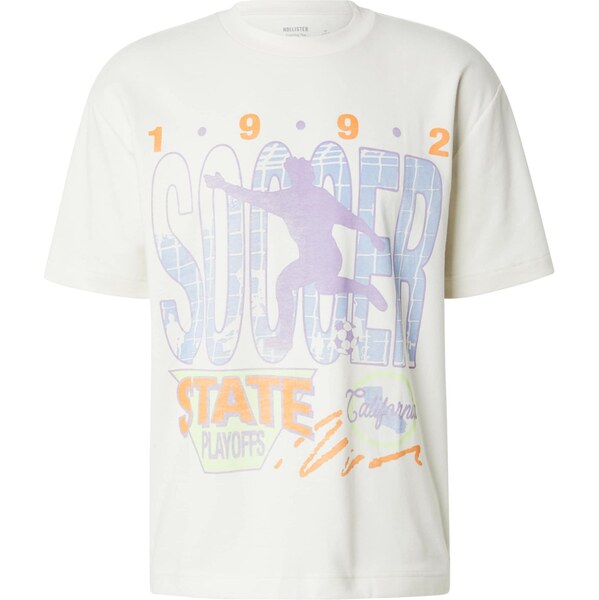 HOLLISTER Tričko svetlomodrá / tmavooranžová / biela 63336774