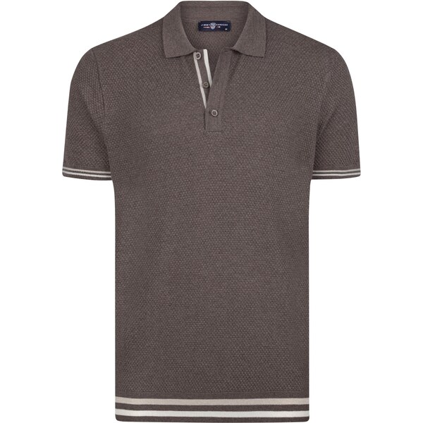 Jimmy Sanders Sveter čokoládová / biela 65651170