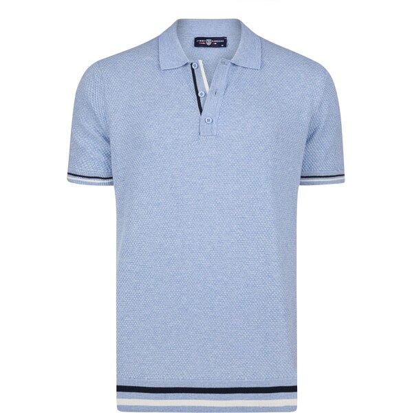 Jimmy Sanders Sveter námornícka modrá / svetlomodrá / biela 65651172