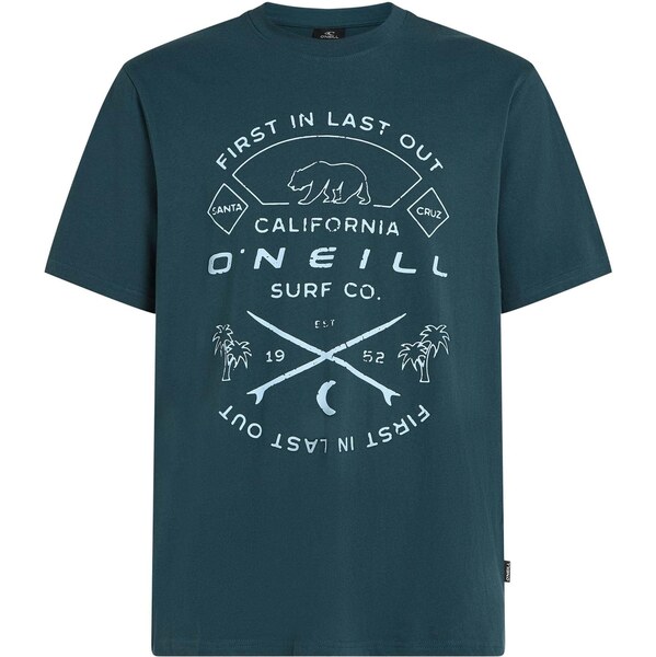 ONEILL Tričko modrozelená / biela 63336460