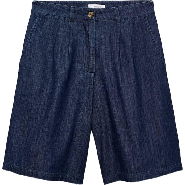 MANGO Plisované rifle PAROS modrá denim 63336854