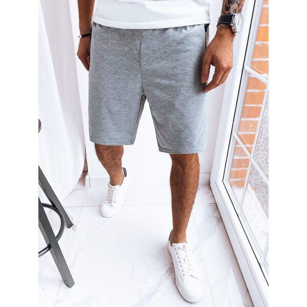 Dstreet Pohodlné pánske kraťasy na leto sivé 63774192