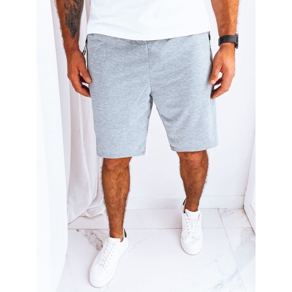 Dstreet Trendy pánske kraťasy na bežné nosenie sivé 63774197