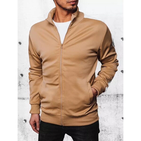 Dstreet Pánska béžová mikina s pásmi na ramenách 63342429