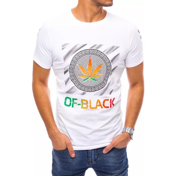 Dstreet Originálne biele tričko so zaujímavou potlačou 63343111