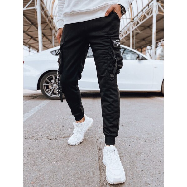 Dstreet Jedinečné čierne joggery s ozdobnými prvkami 63343115