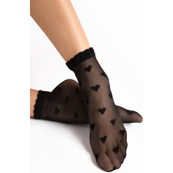 Ponožky so srdiečkami G 1189 KOKORO 20 DEN Fiore 63343013