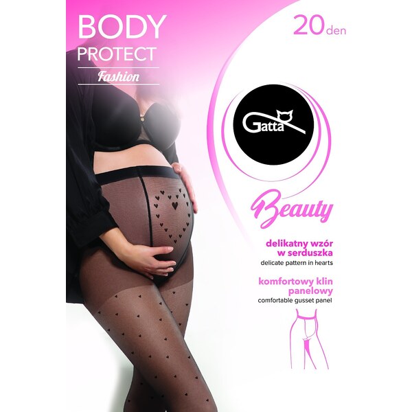 Tehotenské pančuchy so srdiečkami BODY PROTECT 02 20 DEN Gatta 63343016