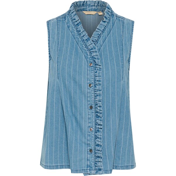 CULTURE Vesta CU Renny modrá denim / biela 63344172