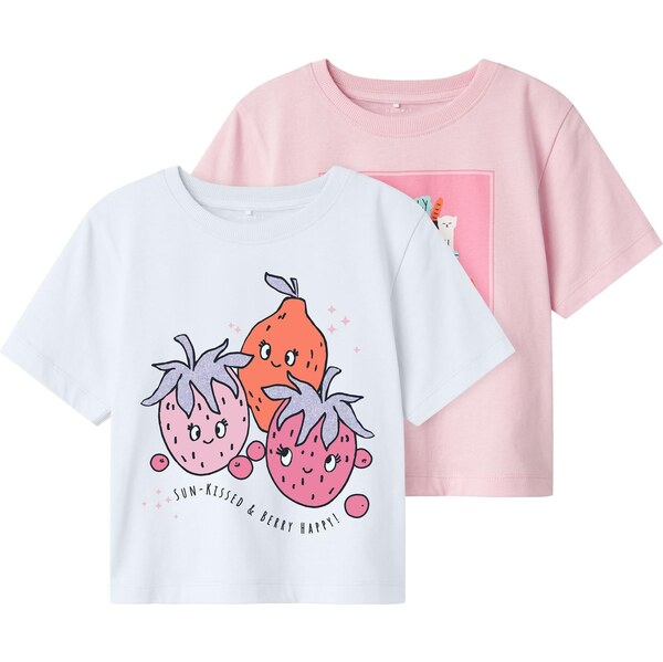 NAME IT Tričko NMFHELKA svetlozelená / oranžová / ružová / biela 63344240