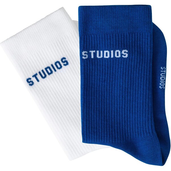 Copenhagen Studios Športové ponožky modrá / biela 63362144