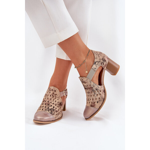 Dámske Kožené Perforované Čižmy Maciejka 64681318