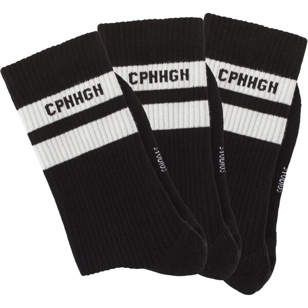 Copenhagen Studios Športové ponožky čierna / biela 63362133