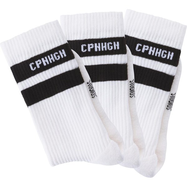 Copenhagen Studios Športové ponožky čierna / biela 63362134