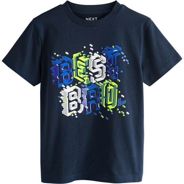 Next Tričko námornícka modrá / zelená / biela 63344357