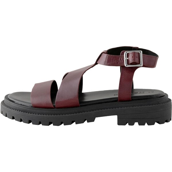 Next Remienkové sandále burgundská / čierna 63344416