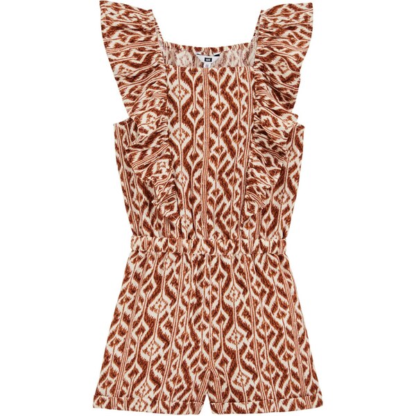 WE Fashion Overal hnedá / biela 63344892