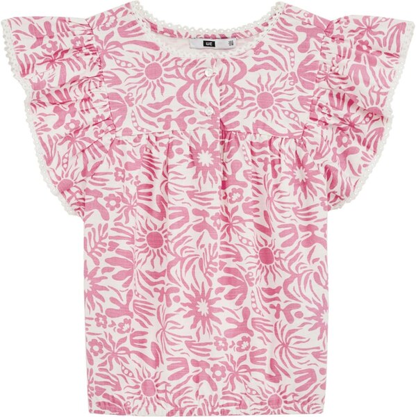 WE Fashion Blúzka svetloružová / biela 63344788