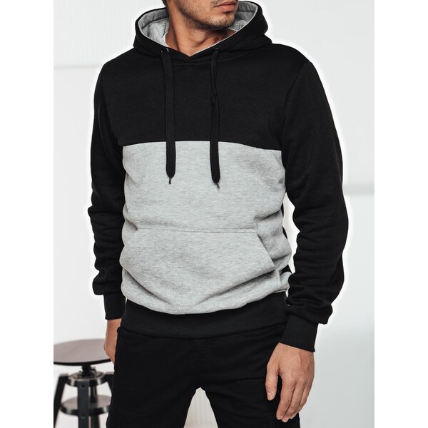 Dstreet Pánska čierna mikina v zaujímavom prevedení 63345941