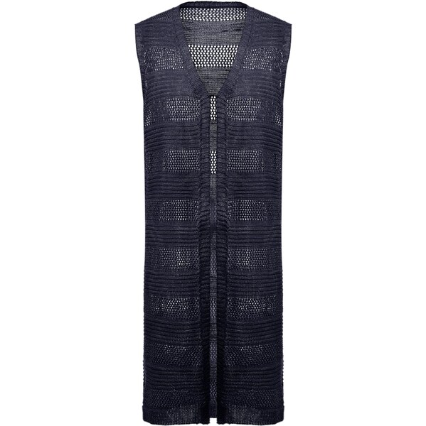 NAEMI Pletená vesta námornícka modrá / strieborná 65843389