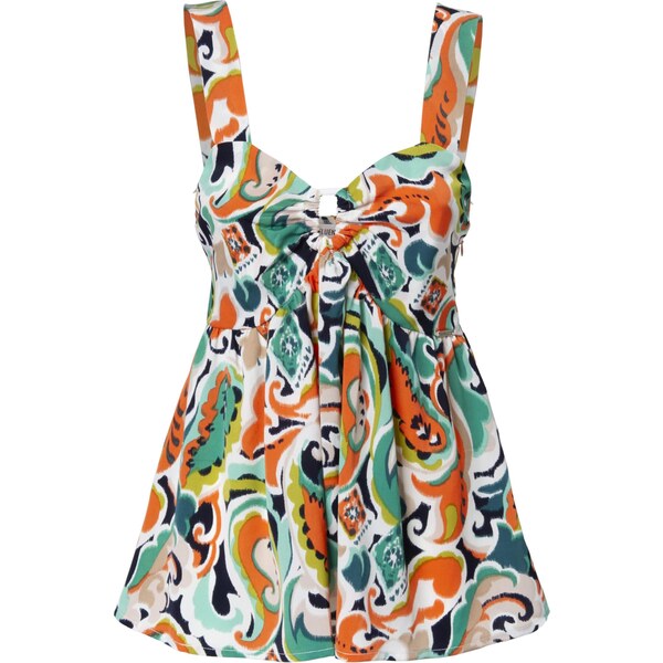 Influencer Top svetlozelená / tmavooranžová / čierna / biela 63348124