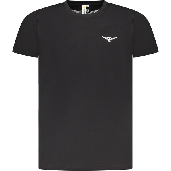 ACCADEMIA MILITARE Čierne pánske tričko s krátkym rukávom 64705978