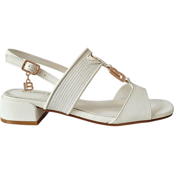 Biele sandále Laura Biagiotti ZS Calf White 63359118