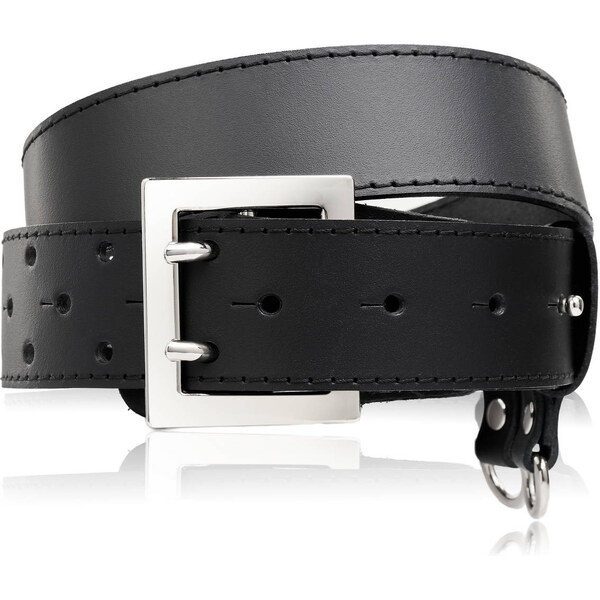 Paolo Peruzzi Pánsky kožený vojenský opasok 120 cm BL-120 | čierna PG 63286940