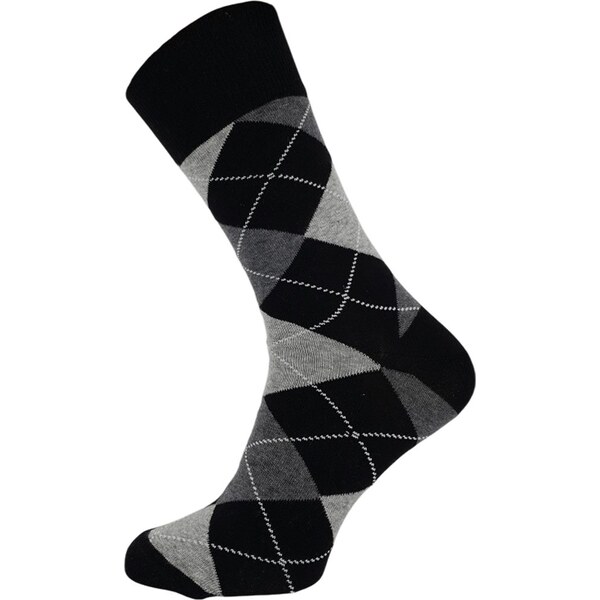 Vzorované čierne pánske ponožky 63374022