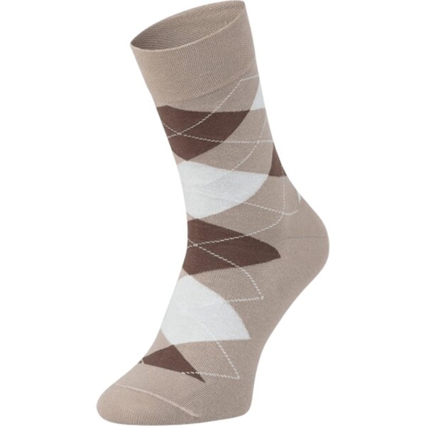 Béžové vzorované pánske ponožky 63374023