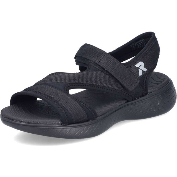 Dámske sandále RIEKER V2166-00 čierna S5 63379165