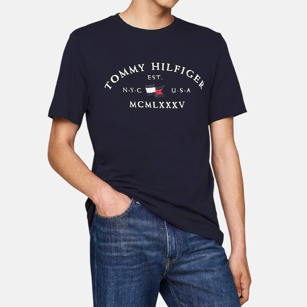 Pánské modré triko Tommy Hilfiger 56196 63387902