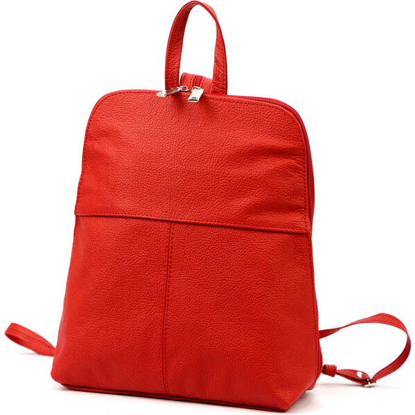 Kožený batoh červený Voyager KZ57354 4l 63388884