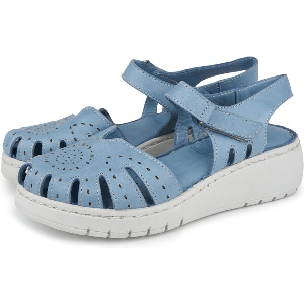 Vlnka Dámske kožené sandále Heda modrá veľkosti obuvi - dospelí 40 63752257