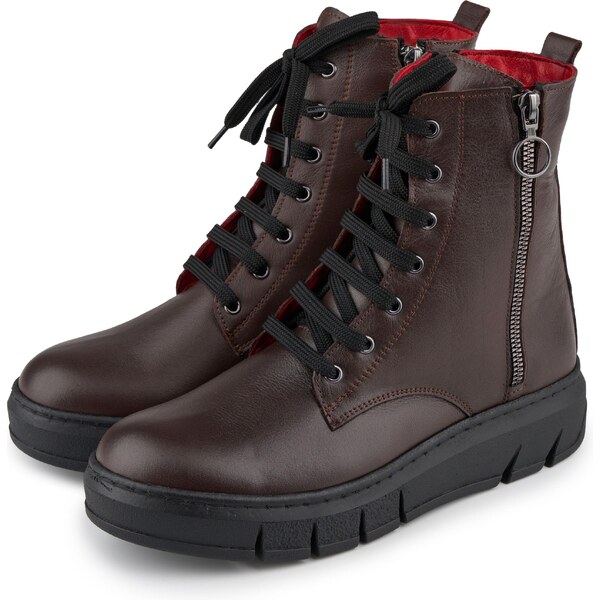 Vlnka Dámske kožené zimné topánky na zips Romana hnedá veľkosti obuvi 65798899