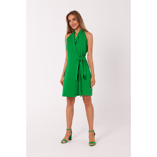 MOE Zavinovacie mini šaty M747 | zelená M747 63395489