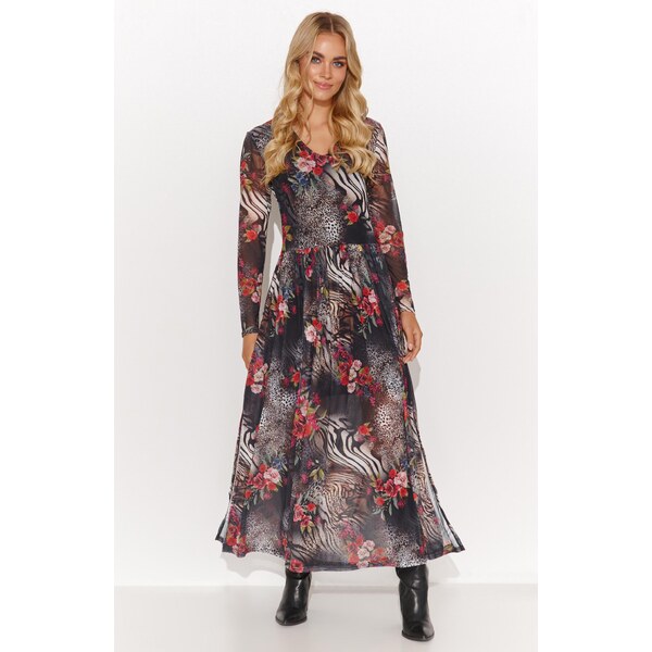 Makadamia Dámske dlhé šaty 46 M813 | farebná M813 63395537