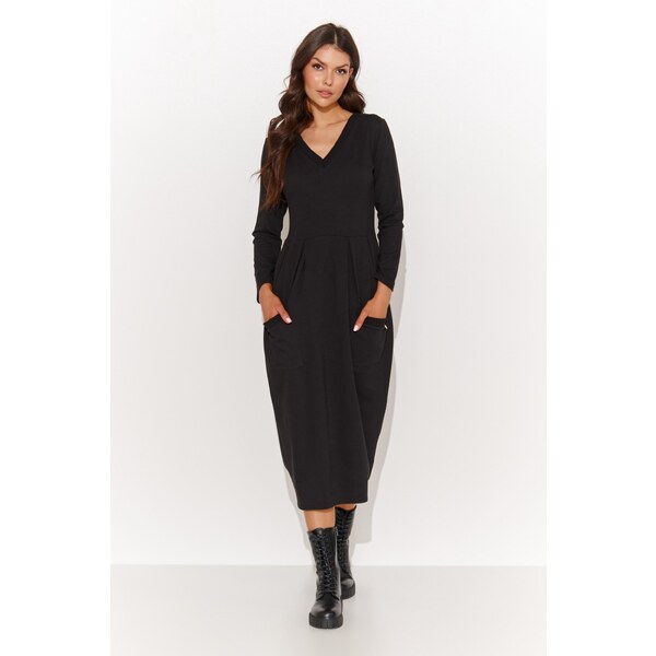 Numinou Ležérne mikinové šaty NU454 | čierna NU454 63395585