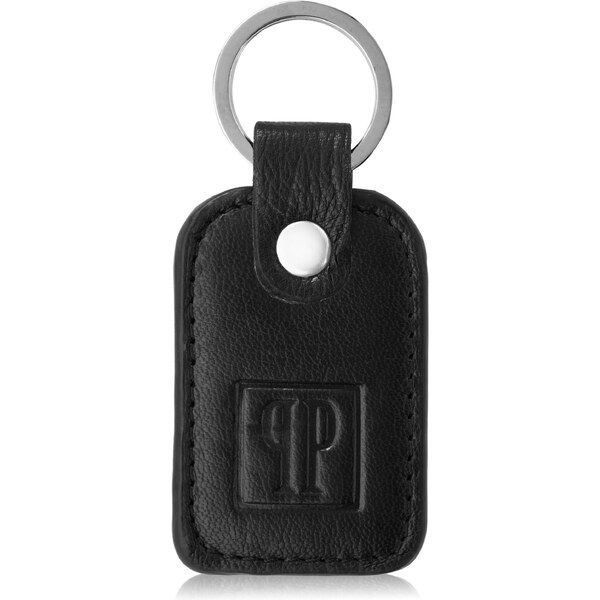 PAOLO PERUZZI Kožená kľúčenka T-86-BL | čierna T-86-BL 63395615