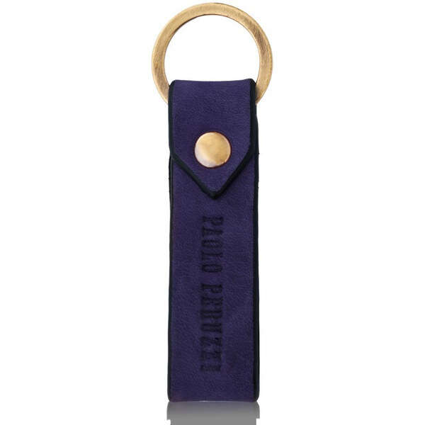 PAOLO PERUZZI Kožená kľúčenka T-87-HDB | tmavomodrá T-87-HDB 63395593