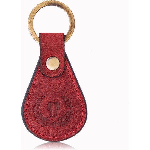PAOLO PERUZZI Kožená kľúčenka T-85-HRD | červená T-85-HRD 63395599