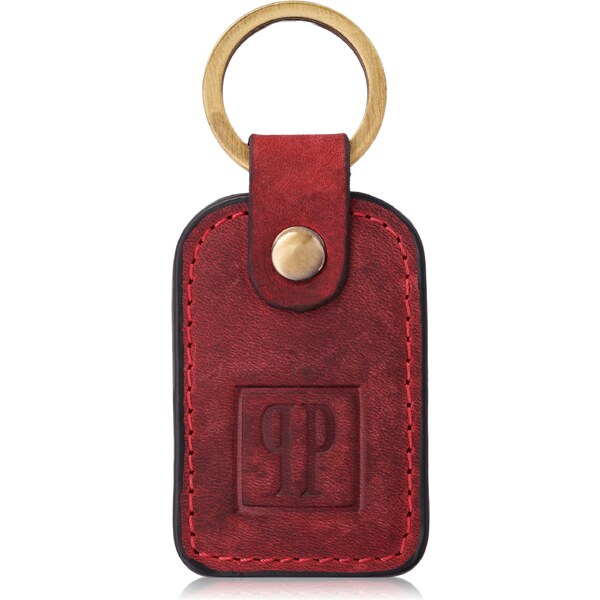 PAOLO PERUZZI Kožená kľúčenka T-86-HRD | červená T-86-HRD 63395608
