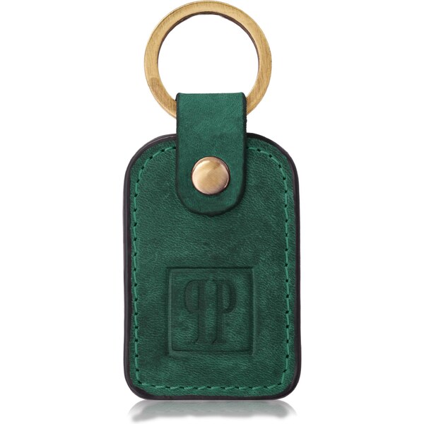 PAOLO PERUZZI Kožená kľúčenka T-86-HGR | zelená T-86-HGR 63395610