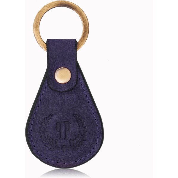 PAOLO PERUZZI Kožená kľúčenka T-85-HDB | tmavomodrá T-85-HDB 63395602