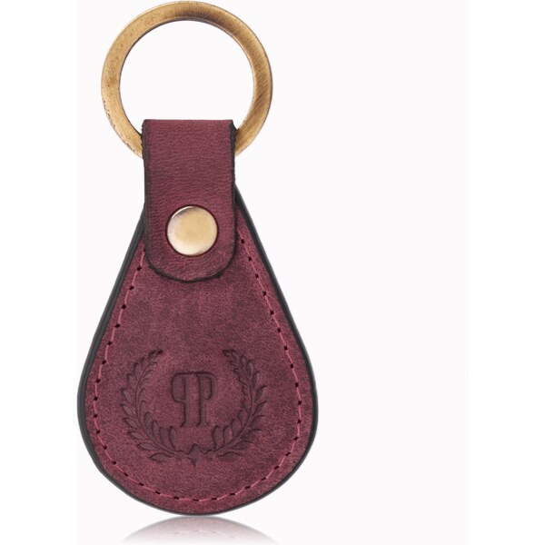 PAOLO PERUZZI Kožená kľúčenka T-85-HCH | bordó T-85-HCH 63395603