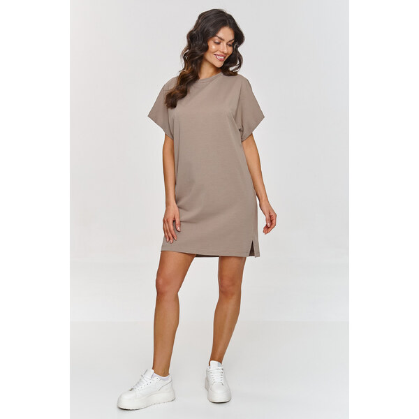 Makadamia Krátke šaty BASIC M875 | mokka M875 63395949