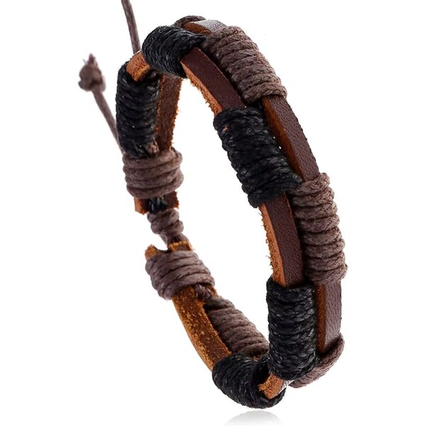 Prepletaný dvojfarebný pánsky náramok 65638763