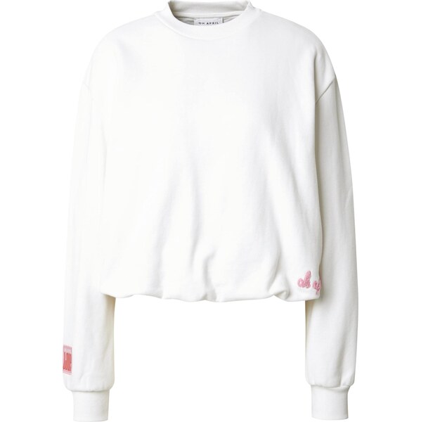 OH APRIL Mikina Zuri svetloružová / biela 65877672